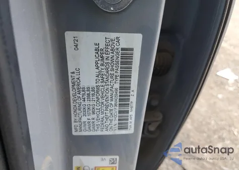 2021 Honda Accord Sport из США, поврежденный, VIN 1HGCV1F38MA059496